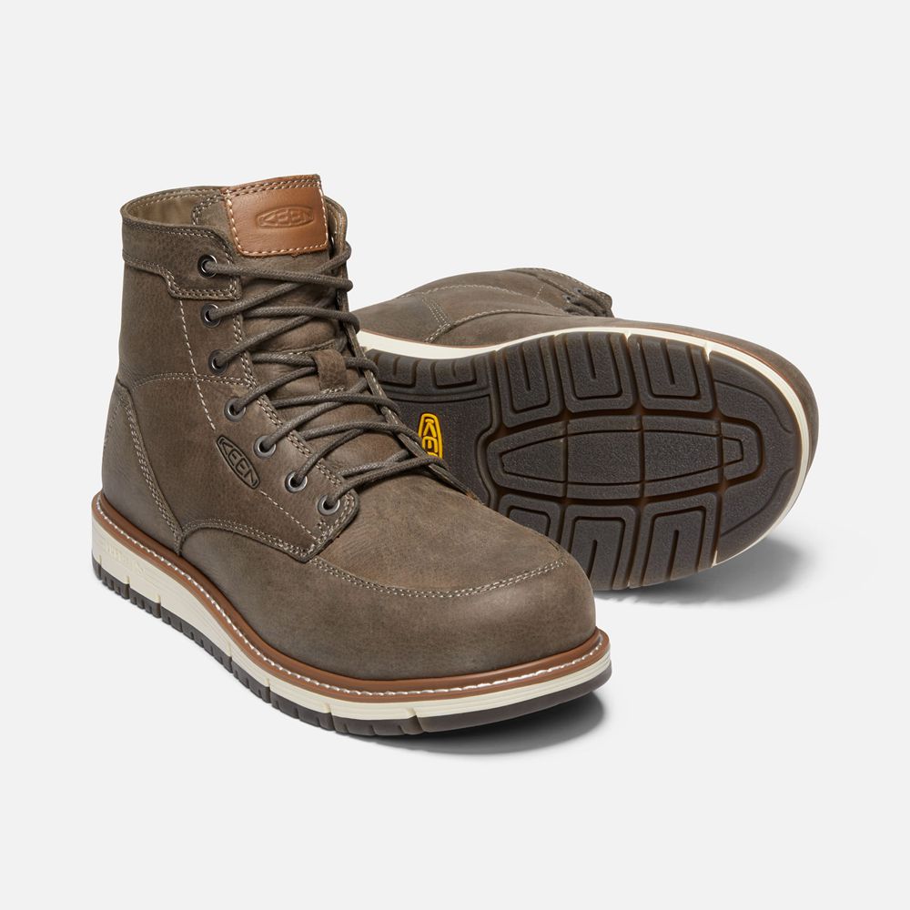 Botte de Travail Keen Homme Marron | San Jose 6\" (Aluminum Toe) | TDLFQ-7162